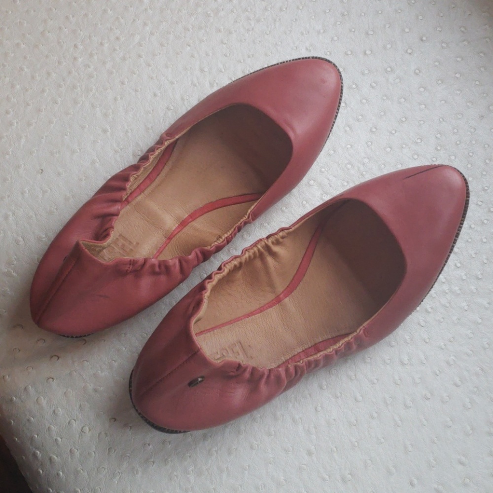 Diesel leather ballet flats